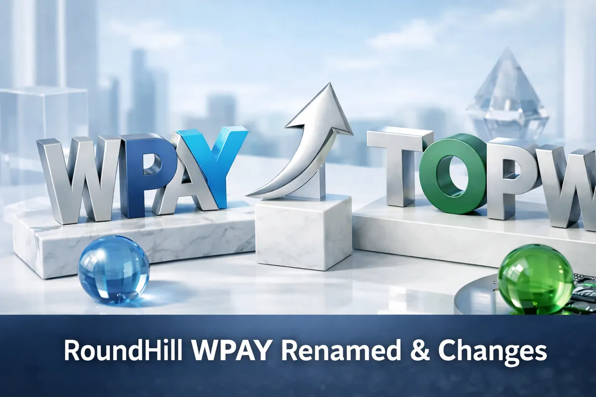WPAY to TOPW Roundhill WeeklyPay rebrand infographic