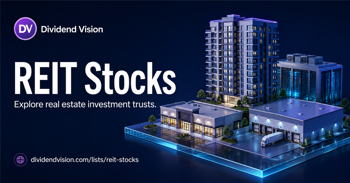 Common Vision REIT Stocks — Real Estate Income | Dividend Vision