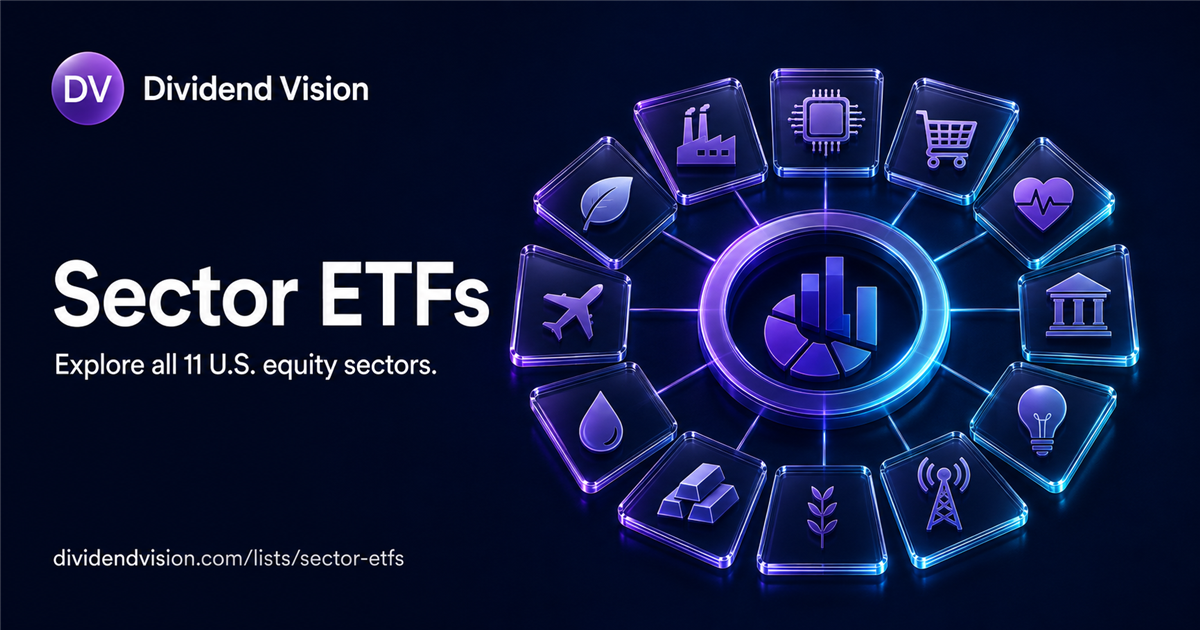 Sector ETFs — All 11 U.S. Sectors by Issuer | Dividend Vision