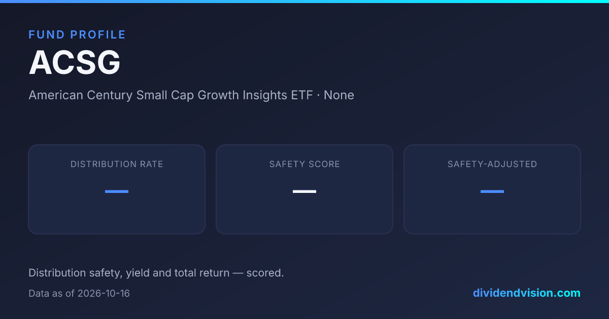 ACSG — American Century Small Cap Growth Insights ETF | Dividend Vision